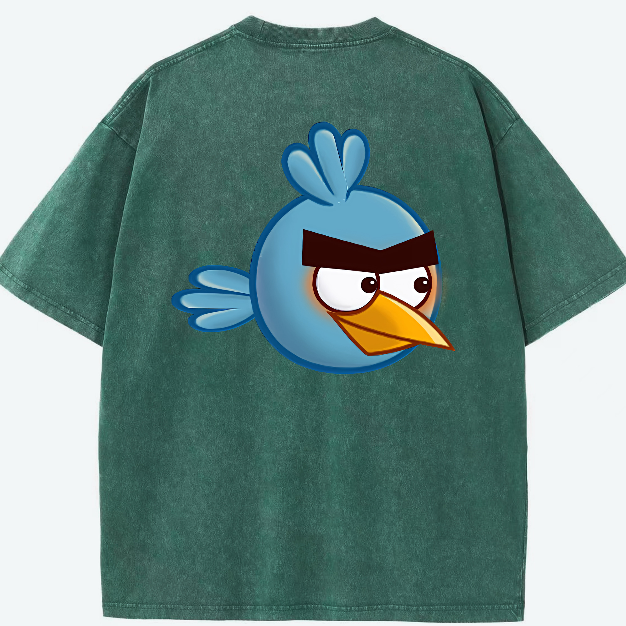（画像用） Angry Birds アングリーバード 綿100% ヴィンテージ風 半袖Tシャツ（背面プリント）